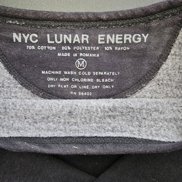 Vintage - "NYC Lunar Energy" Cotton Blend Oversize Sweatshirt- NWOT - M - Picture 6 of 8